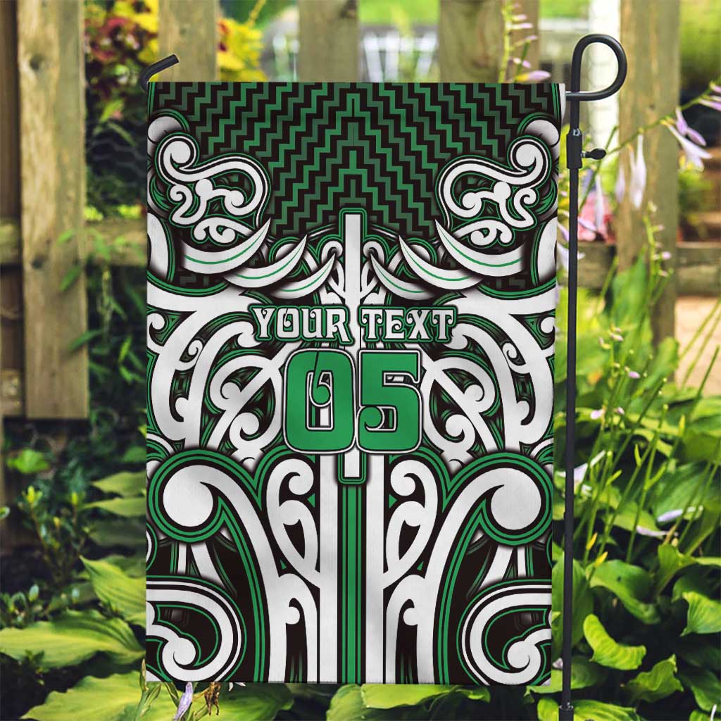 Custom Aotearoa Ngai Tahu Garden Flag Maori Tribal Pattern Mix Poutama LT05 Garden Flag Green - Polynesian Pride