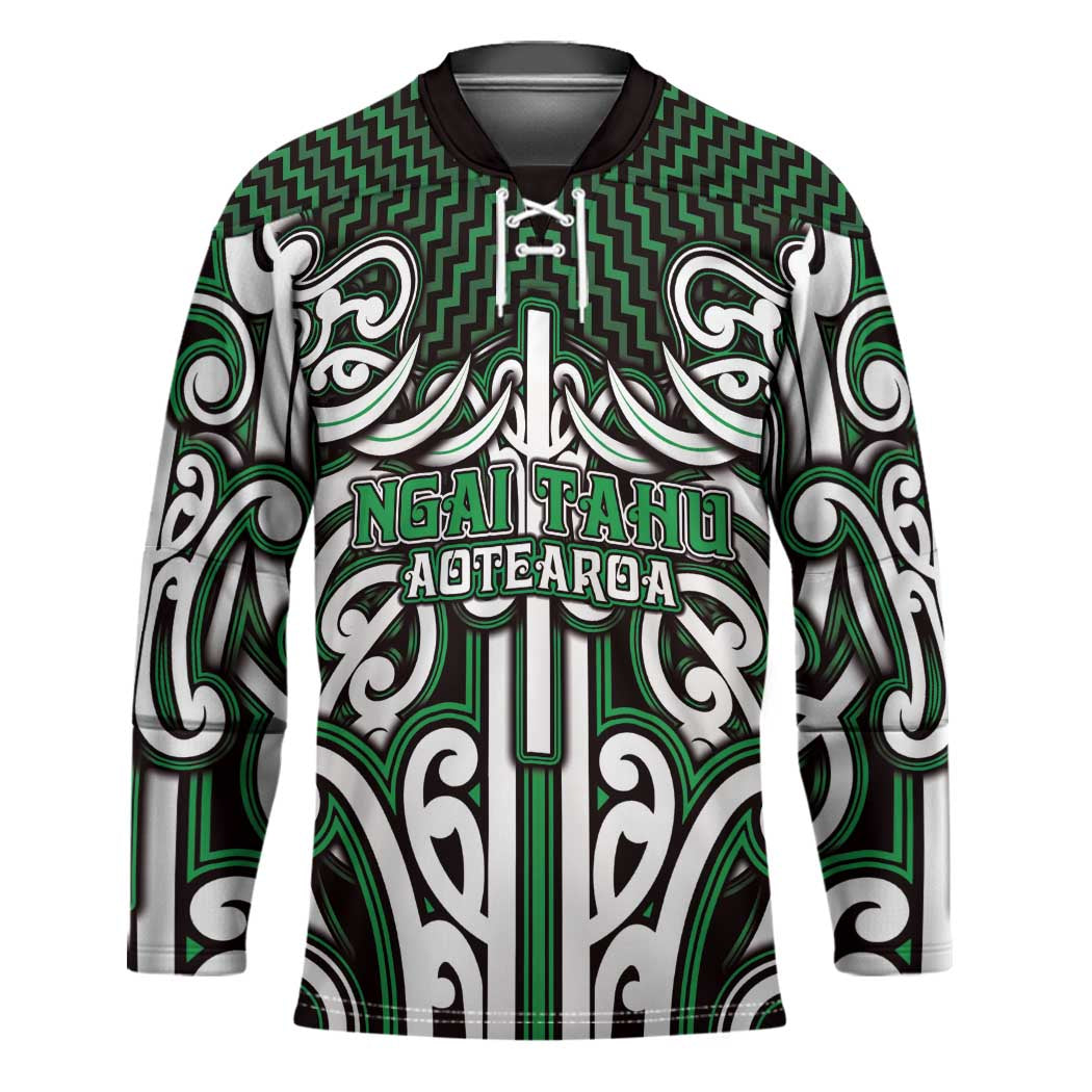 Custom Aotearoa Ngai Tahu Hockey Jersey Maori Tribal Pattern Mix Poutama