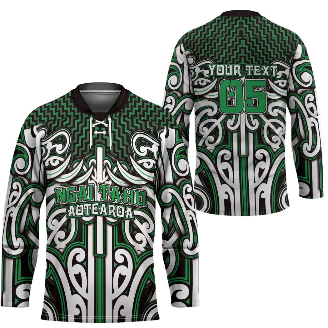 Custom Aotearoa Ngai Tahu Hockey Jersey Maori Tribal Pattern Mix Poutama