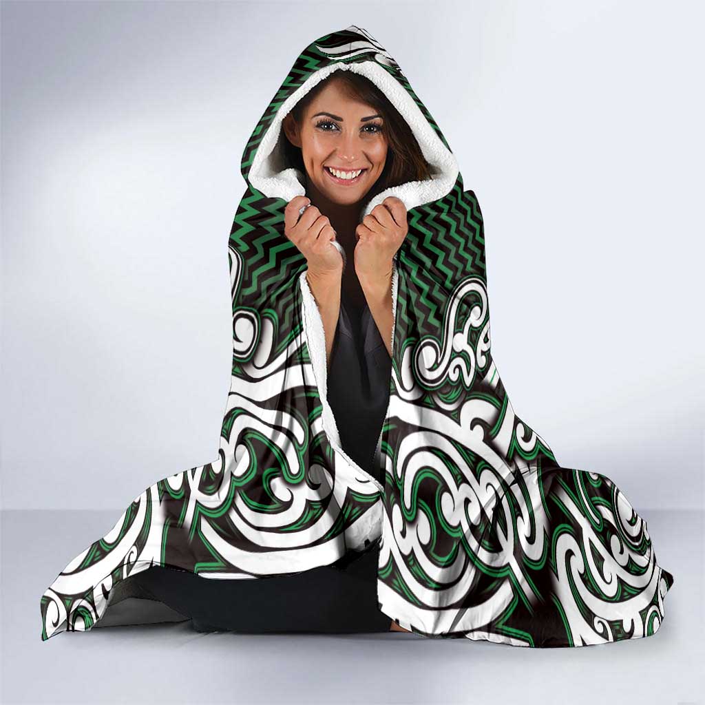 Custom Aotearoa Ngai Tahu Hooded Blanket Maori Tribal Pattern Mix Poutama LT05 - Polynesian Pride