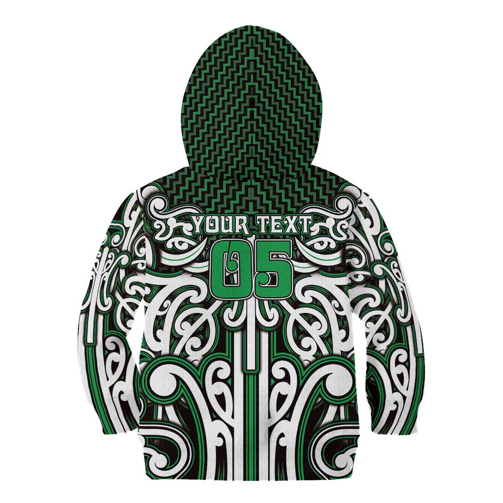 Custom Aotearoa Ngai Tahu Kid Hoodie Maori Tribal Pattern Mix Poutama LT05 - Polynesian Pride