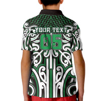 Custom Aotearoa Ngai Tahu Kid Polo Shirt Maori Tribal Pattern Mix Poutama LT05 - Polynesian Pride
