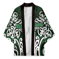 Custom Aotearoa Ngai Tahu Kimono Maori Tribal Pattern Mix Poutama