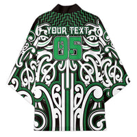 Custom Aotearoa Ngai Tahu Kimono Maori Tribal Pattern Mix Poutama
