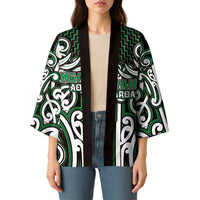 Custom Aotearoa Ngai Tahu Kimono Maori Tribal Pattern Mix Poutama