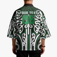Custom Aotearoa Ngai Tahu Kimono Maori Tribal Pattern Mix Poutama