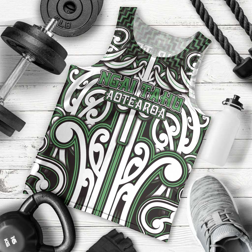 Custom Aotearoa Ngai Tahu Men Tank Top Maori Tribal Pattern Mix Poutama LT05 - Polynesian Pride