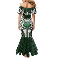 Custom Aotearoa Ngai Tahu Mermaid Dress Maori Tribal Pattern Mix Poutama