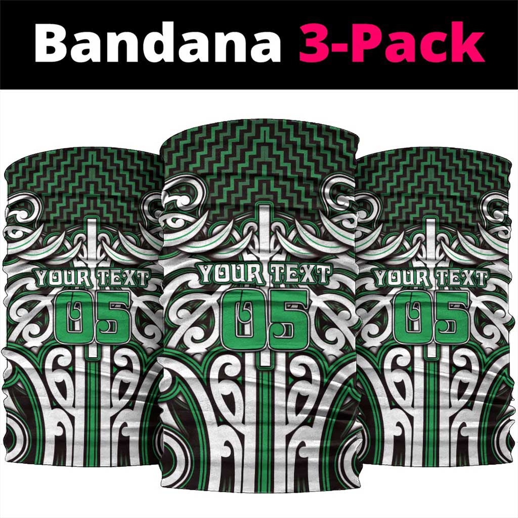 Custom Aotearoa Ngai Tahu Neck Gaiter Maori Tribal Pattern Mix Poutama LT05 package One Size: 25*50cm Green - Polynesian Pride