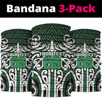 Custom Aotearoa Ngai Tahu Neck Gaiter Maori Tribal Pattern Mix Poutama LT05 package One Size: 25*50cm Green - Polynesian Pride