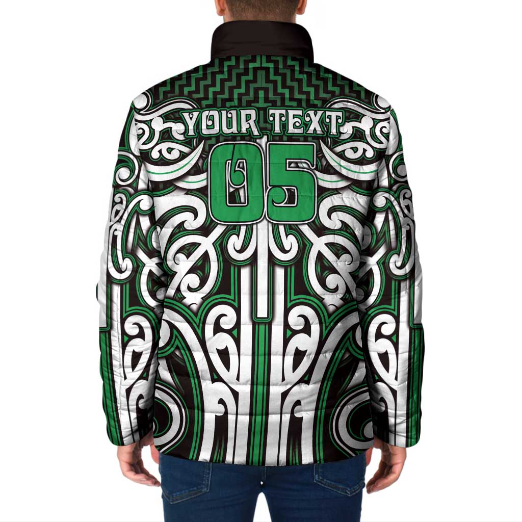 Custom Aotearoa Ngai Tahu Padded Jacket Maori Tribal Pattern Mix Poutama LT05 - Polynesian Pride