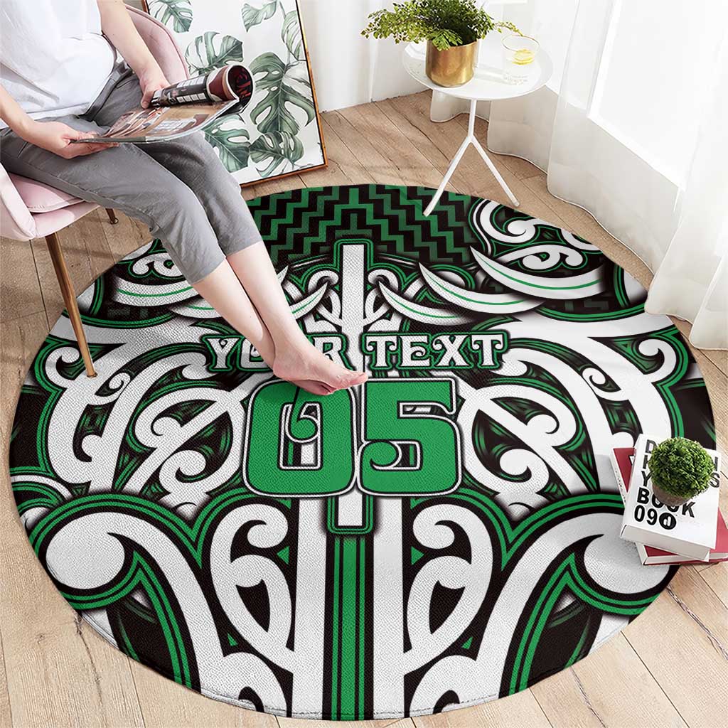 Custom Aotearoa Ngai Tahu Round Carpet Maori Tribal Pattern Mix Poutama LT05 - Polynesian Pride