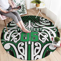 Custom Aotearoa Ngai Tahu Round Carpet Maori Tribal Pattern Mix Poutama LT05 - Polynesian Pride