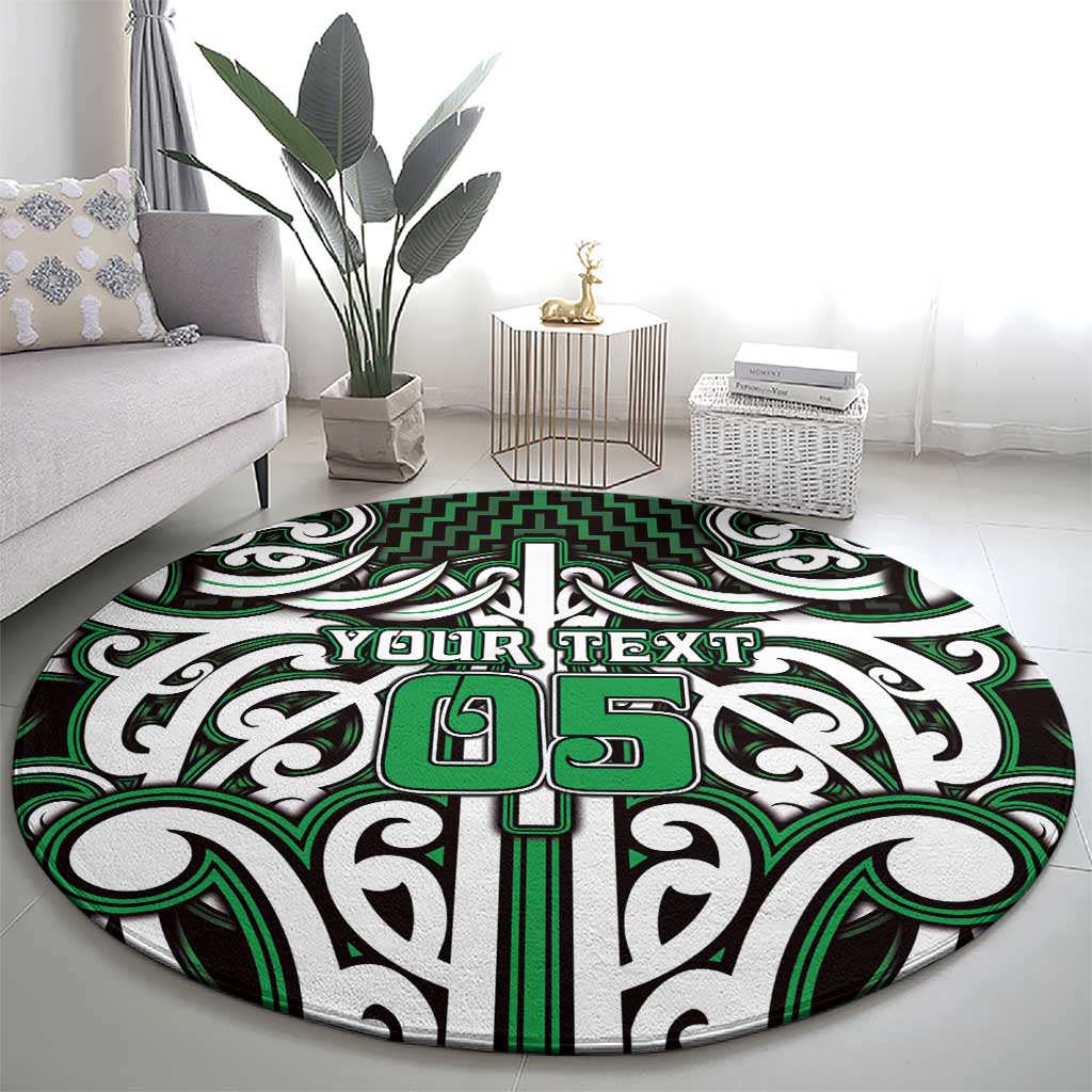 Custom Aotearoa Ngai Tahu Round Carpet Maori Tribal Pattern Mix Poutama LT05 - Polynesian Pride