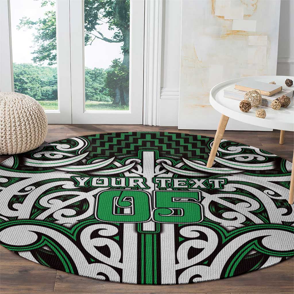 Custom Aotearoa Ngai Tahu Round Carpet Maori Tribal Pattern Mix Poutama LT05 - Polynesian Pride