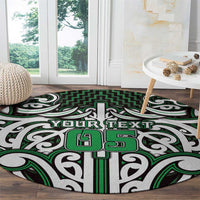Custom Aotearoa Ngai Tahu Round Carpet Maori Tribal Pattern Mix Poutama LT05 - Polynesian Pride