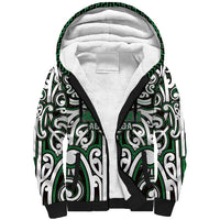 Custom Aotearoa Ngai Tahu Sherpa Hoodie Maori Tribal Pattern Mix Poutama