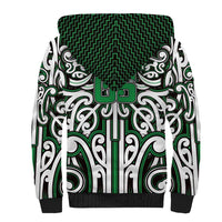 Custom Aotearoa Ngai Tahu Sherpa Hoodie Maori Tribal Pattern Mix Poutama