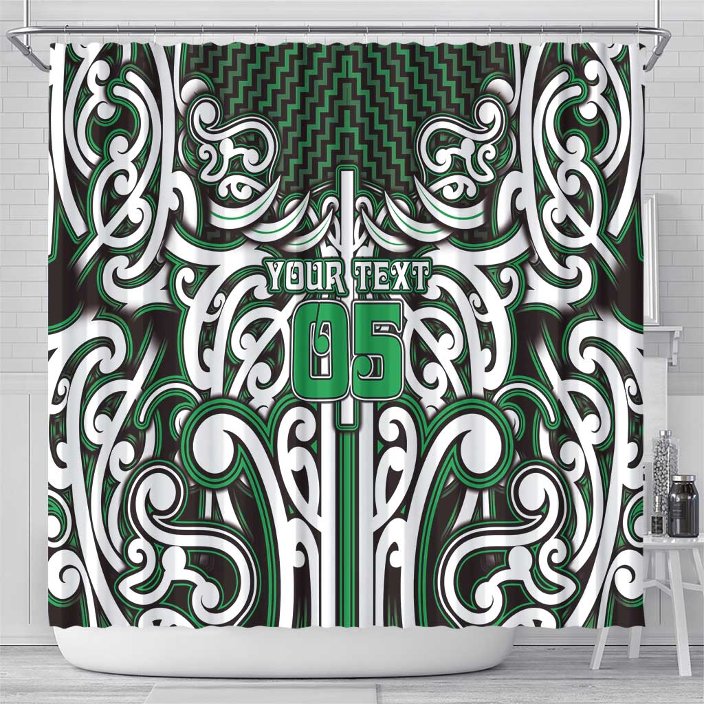 Custom Aotearoa Ngai Tahu Shower Curtain Maori Tribal Pattern Mix Poutama LT05 - Polynesian Pride