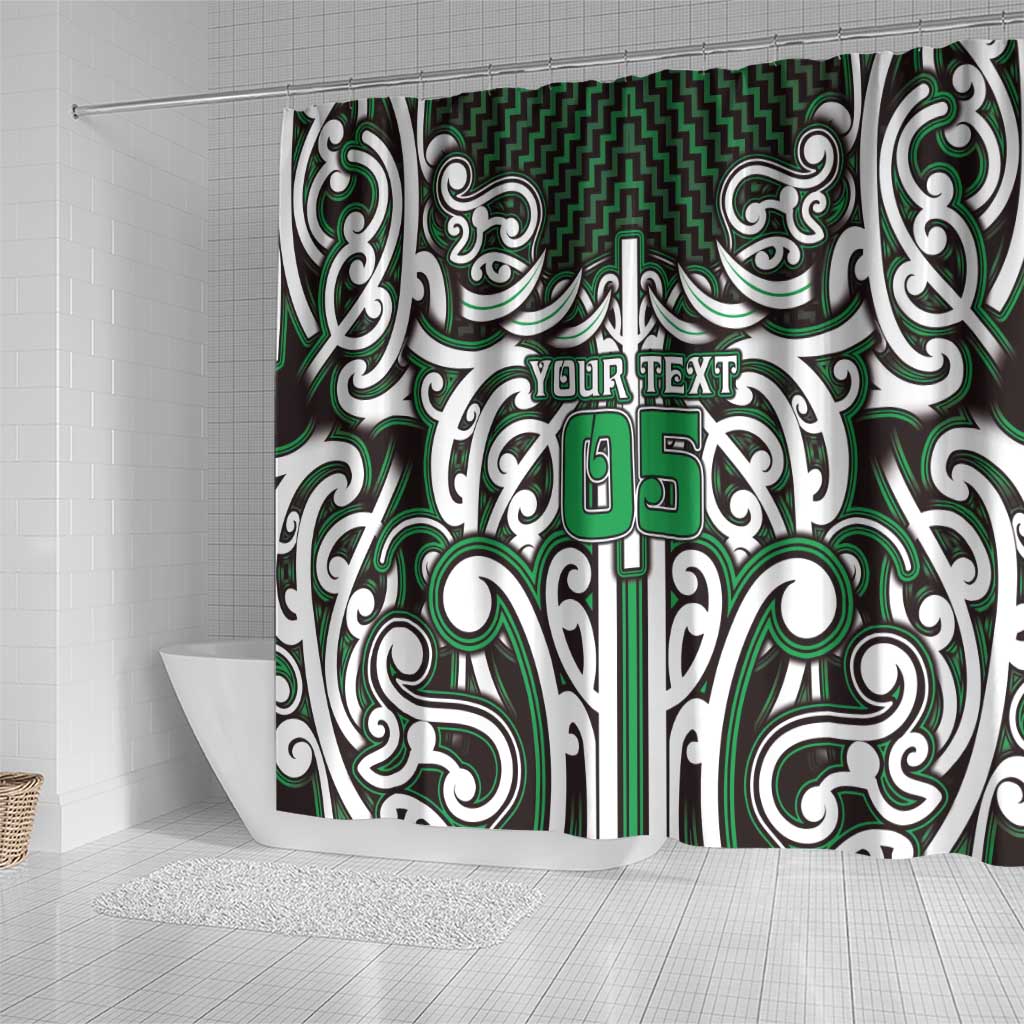 Custom Aotearoa Ngai Tahu Shower Curtain Maori Tribal Pattern Mix Poutama LT05 - Polynesian Pride