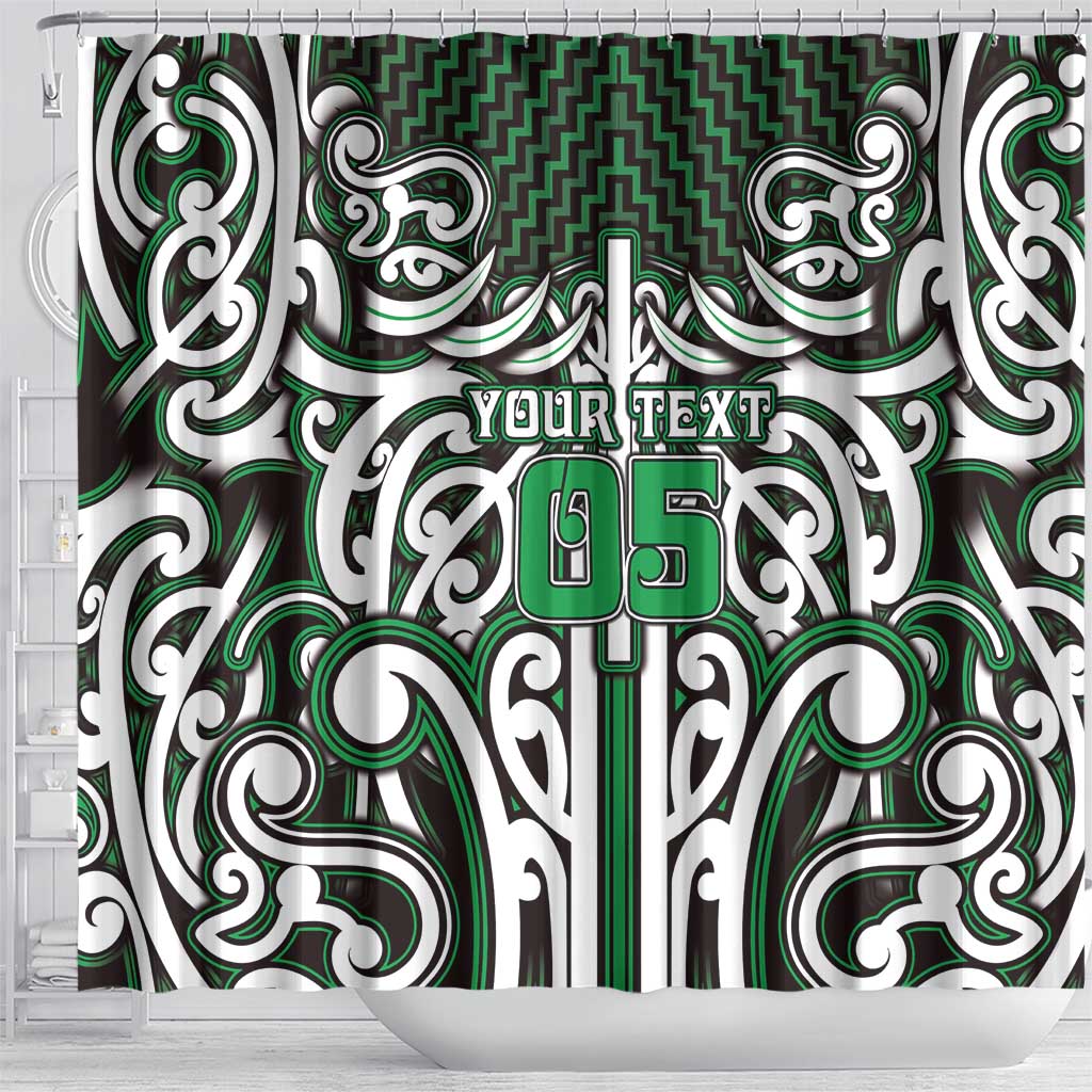 Custom Aotearoa Ngai Tahu Shower Curtain Maori Tribal Pattern Mix Poutama LT05 - Polynesian Pride