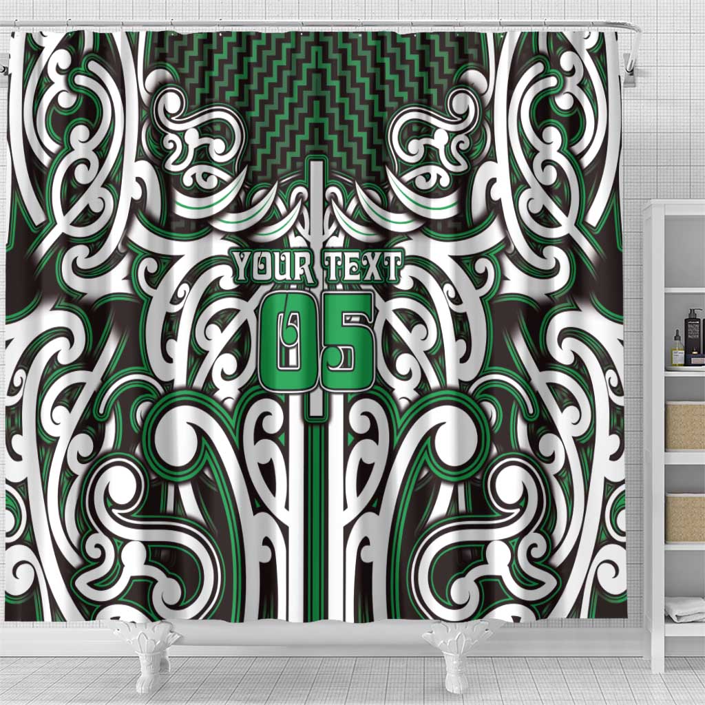 Custom Aotearoa Ngai Tahu Shower Curtain Maori Tribal Pattern Mix Poutama LT05 - Polynesian Pride
