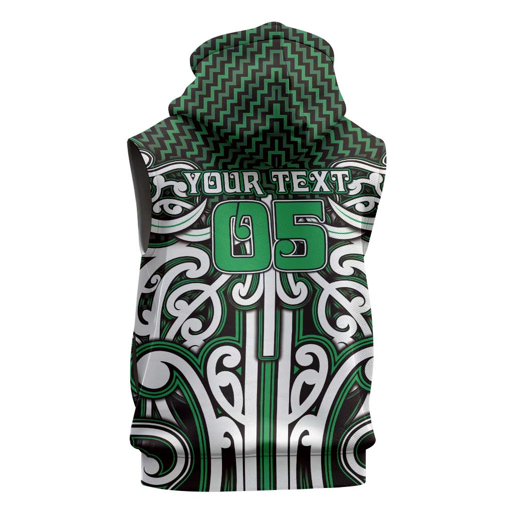 Custom Aotearoa Ngai Tahu Sleeveless Hoodie Maori Tribal Pattern Mix Poutama LT05 - Polynesian Pride