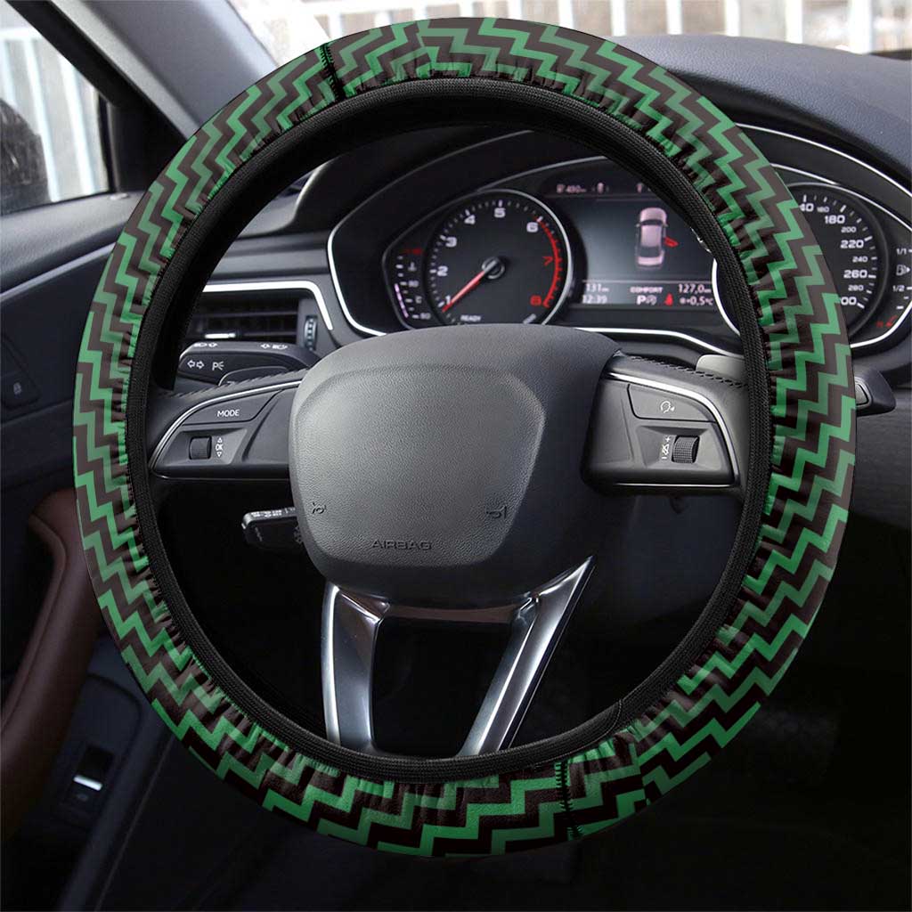 Aotearoa Ngai Tahu Steering Wheel Cover Maori Tribal Pattern Mix Poutama LT05 - Polynesian Pride