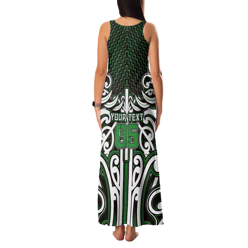 Custom Aotearoa Ngai Tahu Tank Maxi Dress Maori Tribal Pattern Mix Poutama LT05 - Polynesian Pride