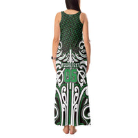 Custom Aotearoa Ngai Tahu Tank Maxi Dress Maori Tribal Pattern Mix Poutama LT05 - Polynesian Pride