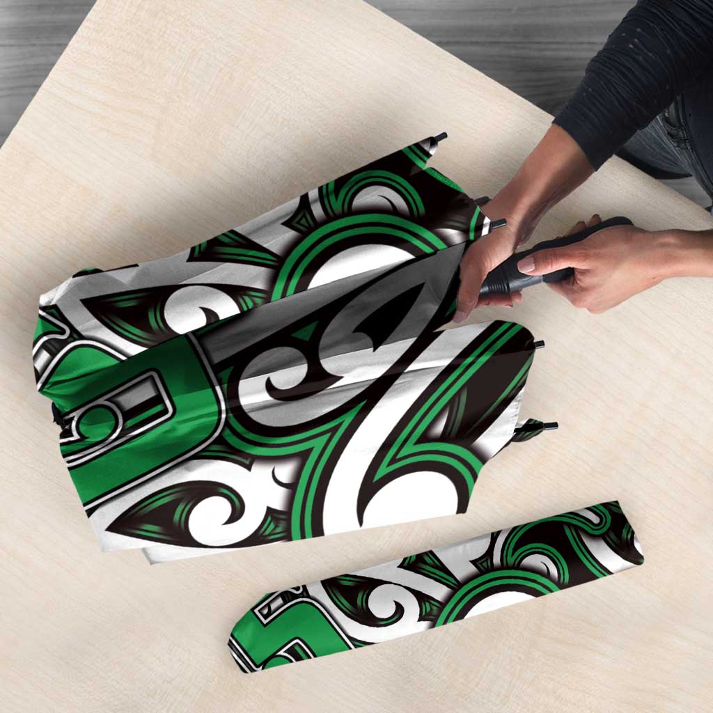 Custom Aotearoa Ngai Tahu Umbrella Maori Tribal Pattern Mix Poutama LT05 - Polynesian Pride