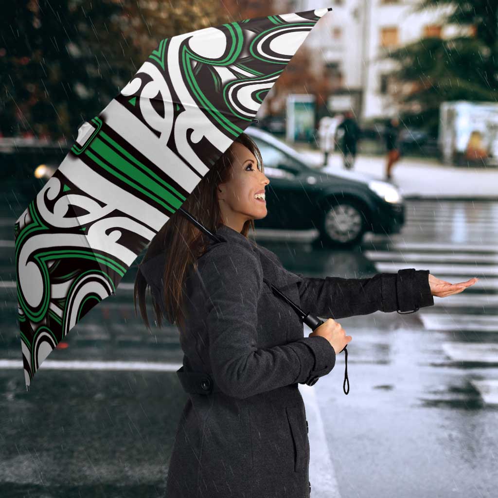 Custom Aotearoa Ngai Tahu Umbrella Maori Tribal Pattern Mix Poutama LT05 - Polynesian Pride