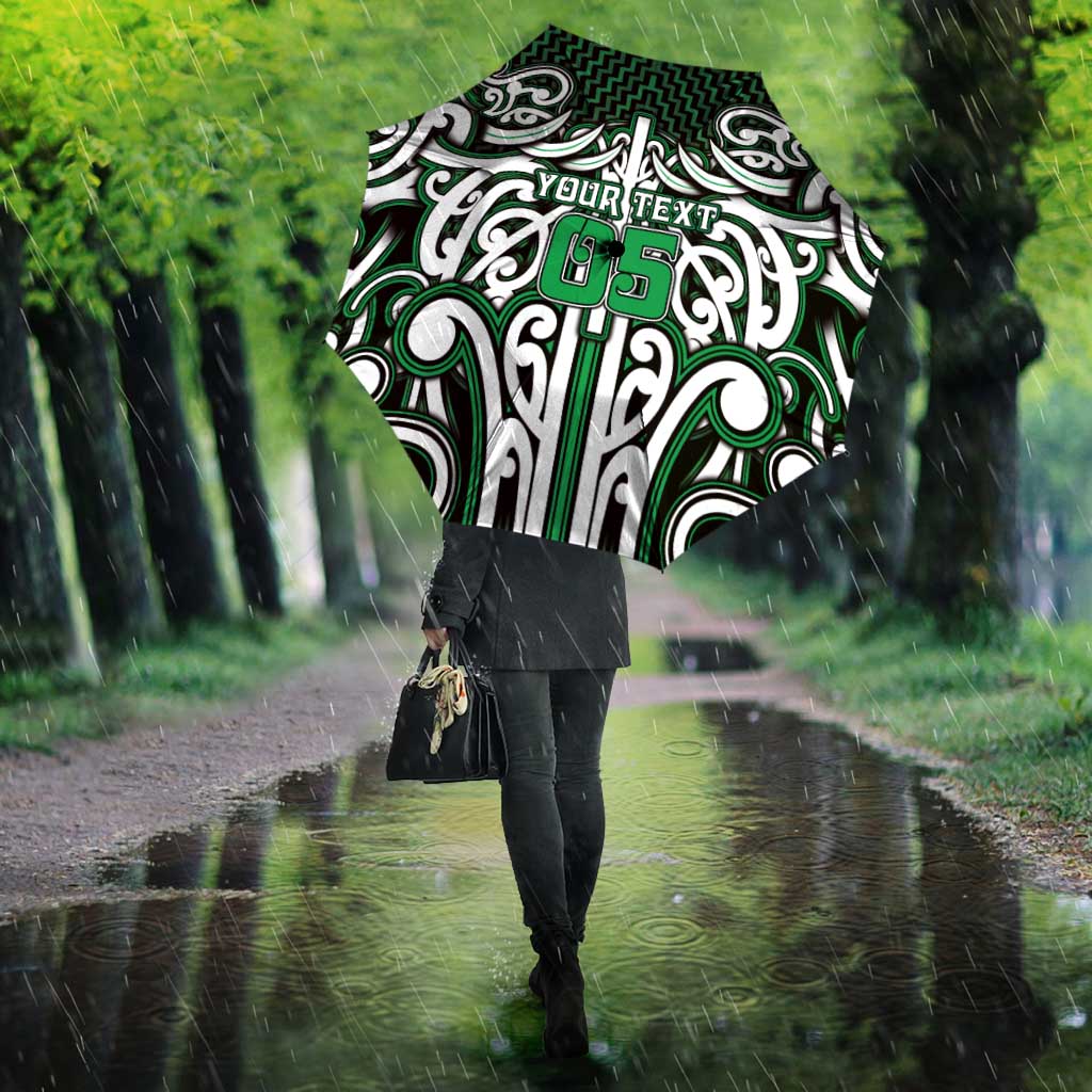 Custom Aotearoa Ngai Tahu Umbrella Maori Tribal Pattern Mix Poutama LT05 - Polynesian Pride