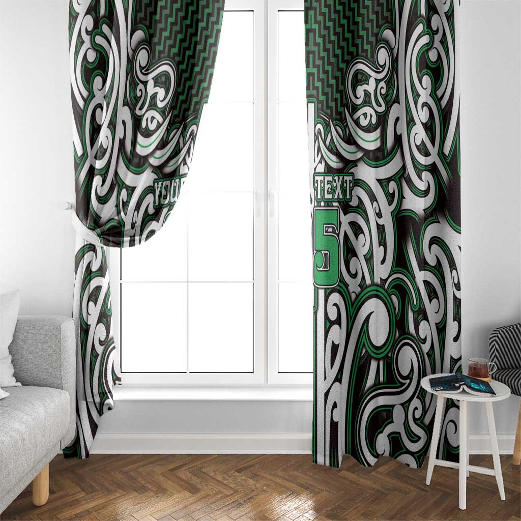 Custom Aotearoa Ngai Tahu Window Curtain Maori Tribal Pattern Mix Poutama LT05 - Polynesian Pride