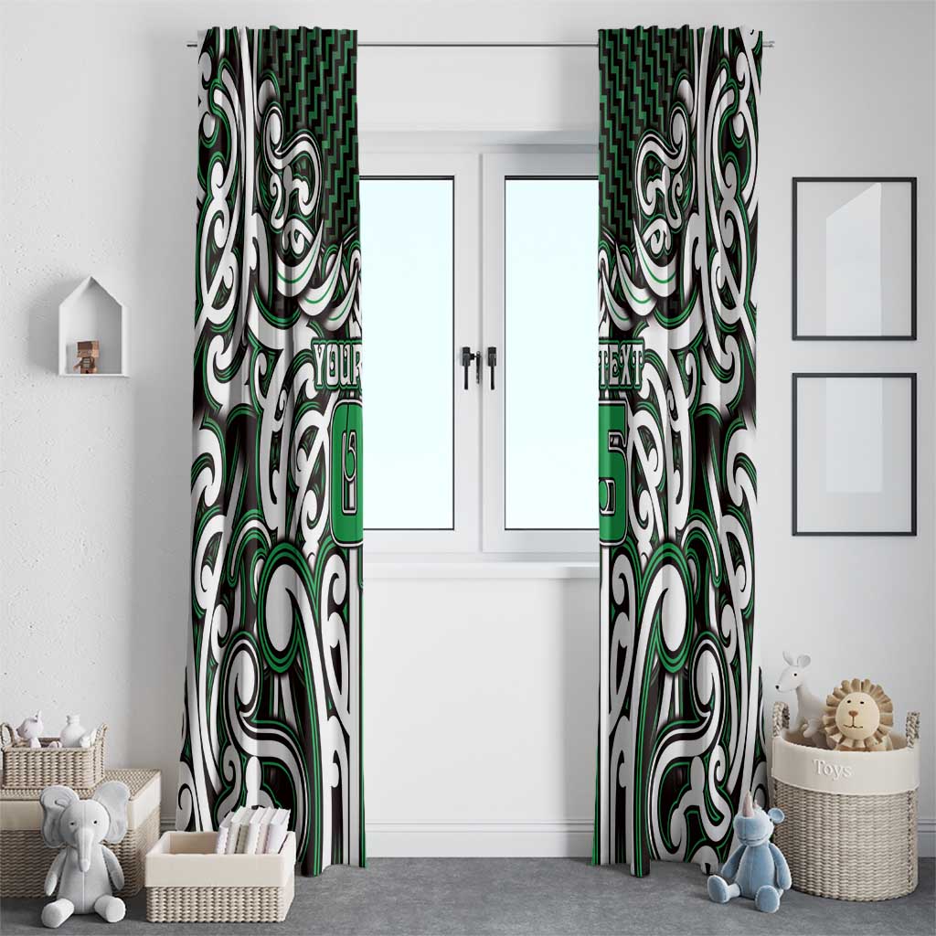 Custom Aotearoa Ngai Tahu Window Curtain Maori Tribal Pattern Mix Poutama LT05 - Polynesian Pride