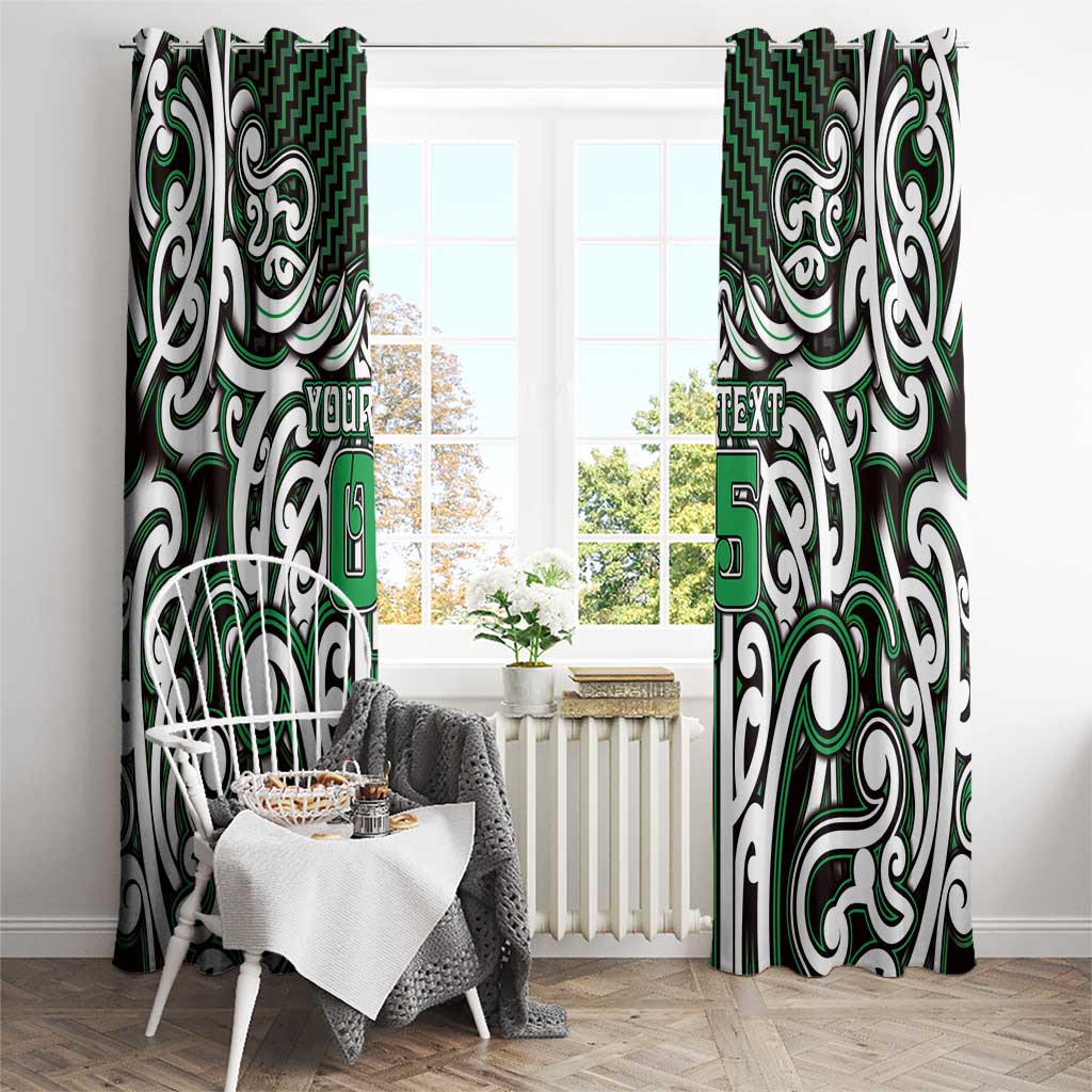 Custom Aotearoa Ngai Tahu Window Curtain Maori Tribal Pattern Mix Poutama LT05 - Polynesian Pride
