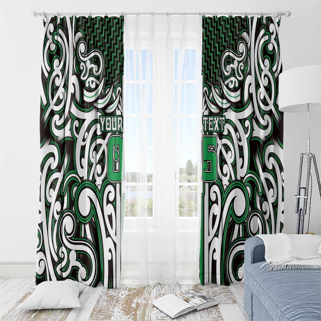 Custom Aotearoa Ngai Tahu Window Curtain Maori Tribal Pattern Mix Poutama LT05 - Polynesian Pride