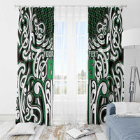 Custom Aotearoa Ngai Tahu Window Curtain Maori Tribal Pattern Mix Poutama LT05 - Polynesian Pride
