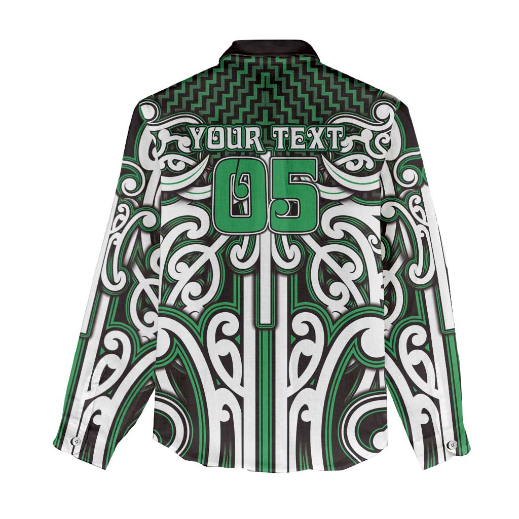 Custom Aotearoa Ngai Tahu Women Casual Shirt Maori Tribal Pattern Mix Poutama