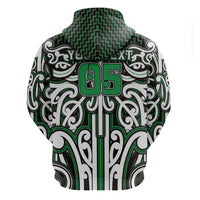 Custom Aotearoa Ngai Tahu Zip Hoodie Maori Tribal Pattern Mix Poutama LT05 - Polynesian Pride