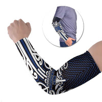 Custom Aotearoa Ngati Tuwharetoa Arm Sleeves Maori Tribal Pattern Mix Poutama