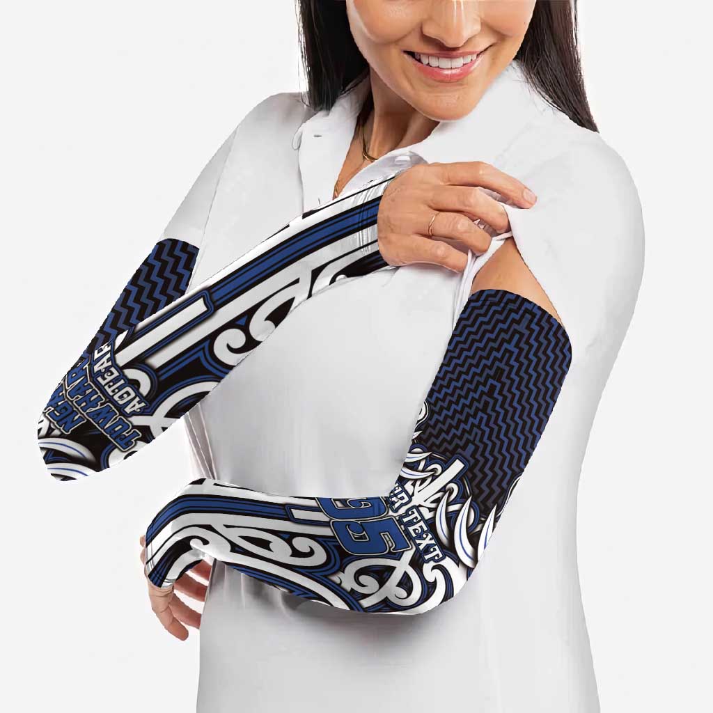 Custom Aotearoa Ngati Tuwharetoa Arm Sleeves Maori Tribal Pattern Mix Poutama