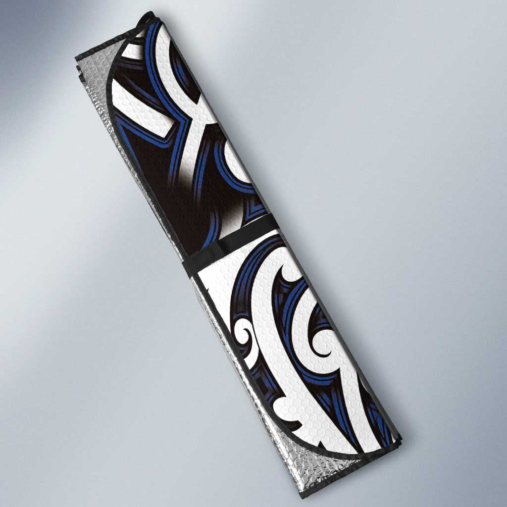 Custom Aotearoa Ngati Tuwharetoa Auto Sun Shade Maori Tribal Pattern Mix Poutama LT05 - Polynesian Pride