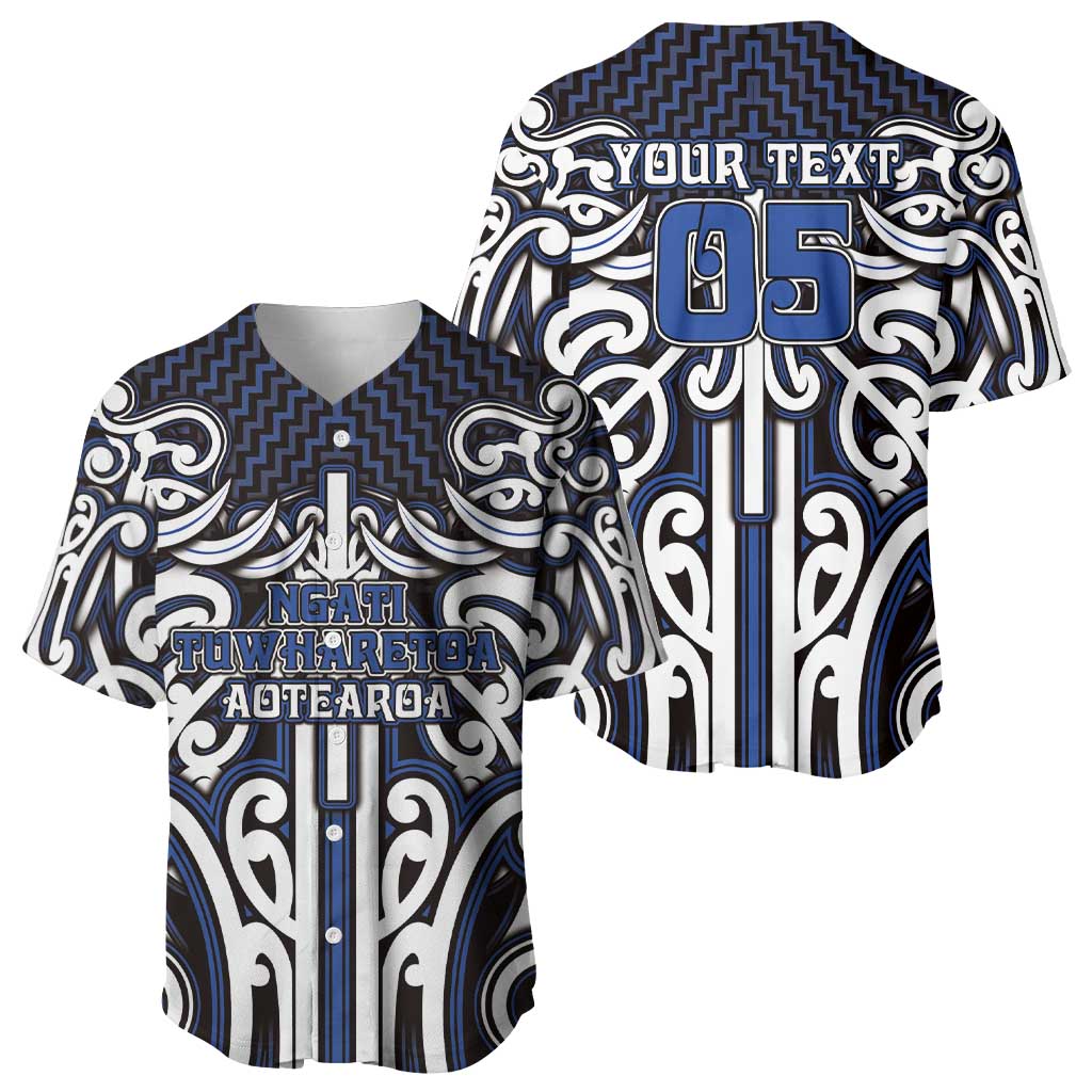 Custom Aotearoa Ngati Tuwharetoa Baseball Jersey Maori Tribal Pattern Mix Poutama LT05 - Polynesian Pride