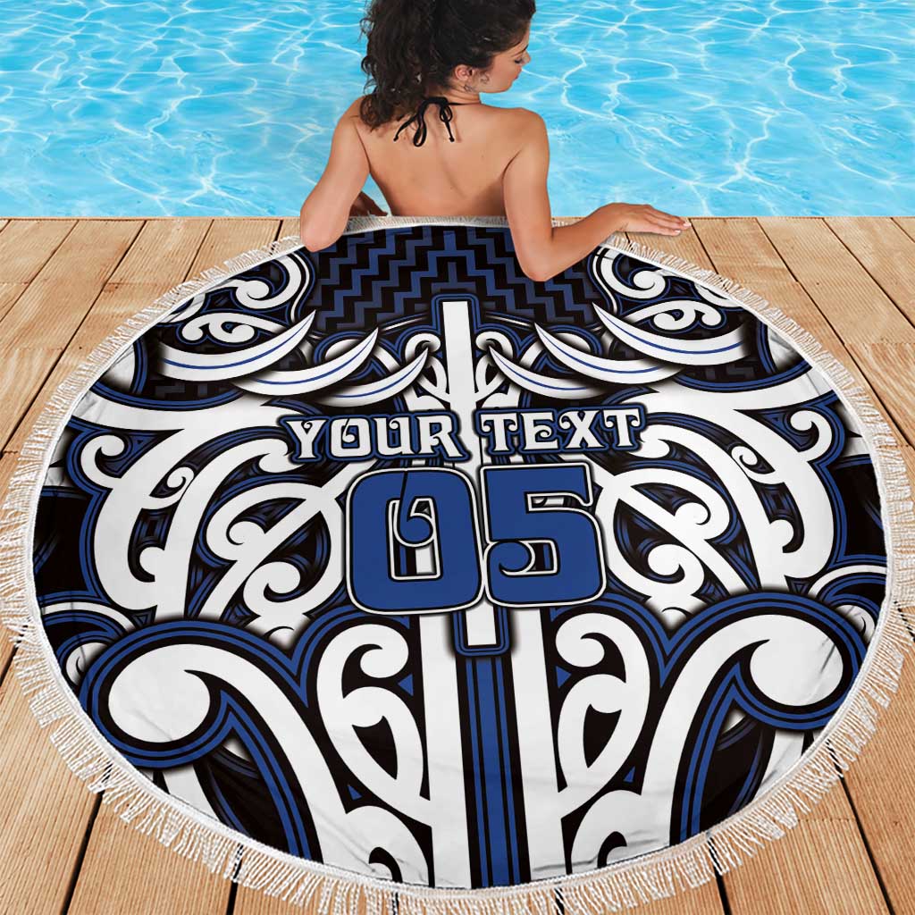 Custom Aotearoa Ngati Tuwharetoa Beach Blanket Maori Tribal Pattern Mix Poutama LT05 - Polynesian Pride