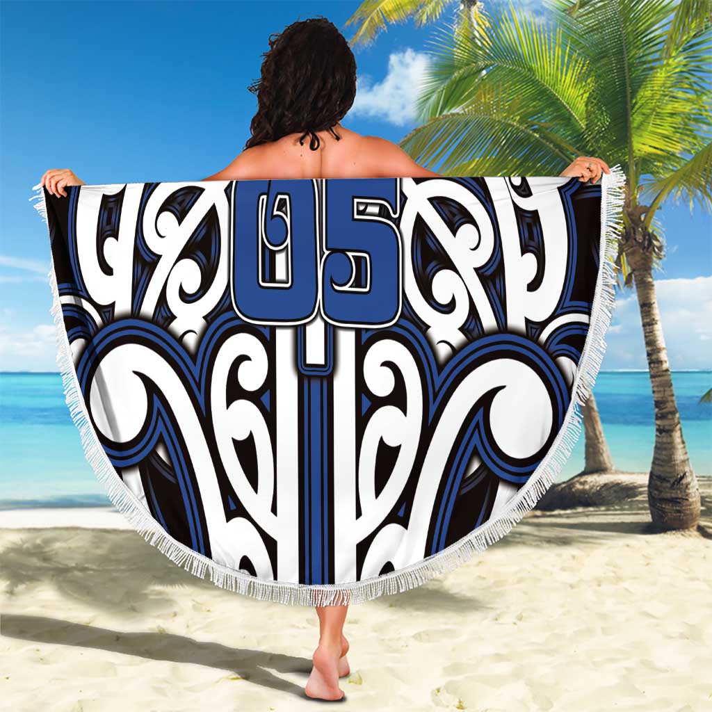 Custom Aotearoa Ngati Tuwharetoa Beach Blanket Maori Tribal Pattern Mix Poutama LT05 - Polynesian Pride