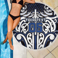 Custom Aotearoa Ngati Tuwharetoa Beach Blanket Maori Tribal Pattern Mix Poutama LT05 - Polynesian Pride