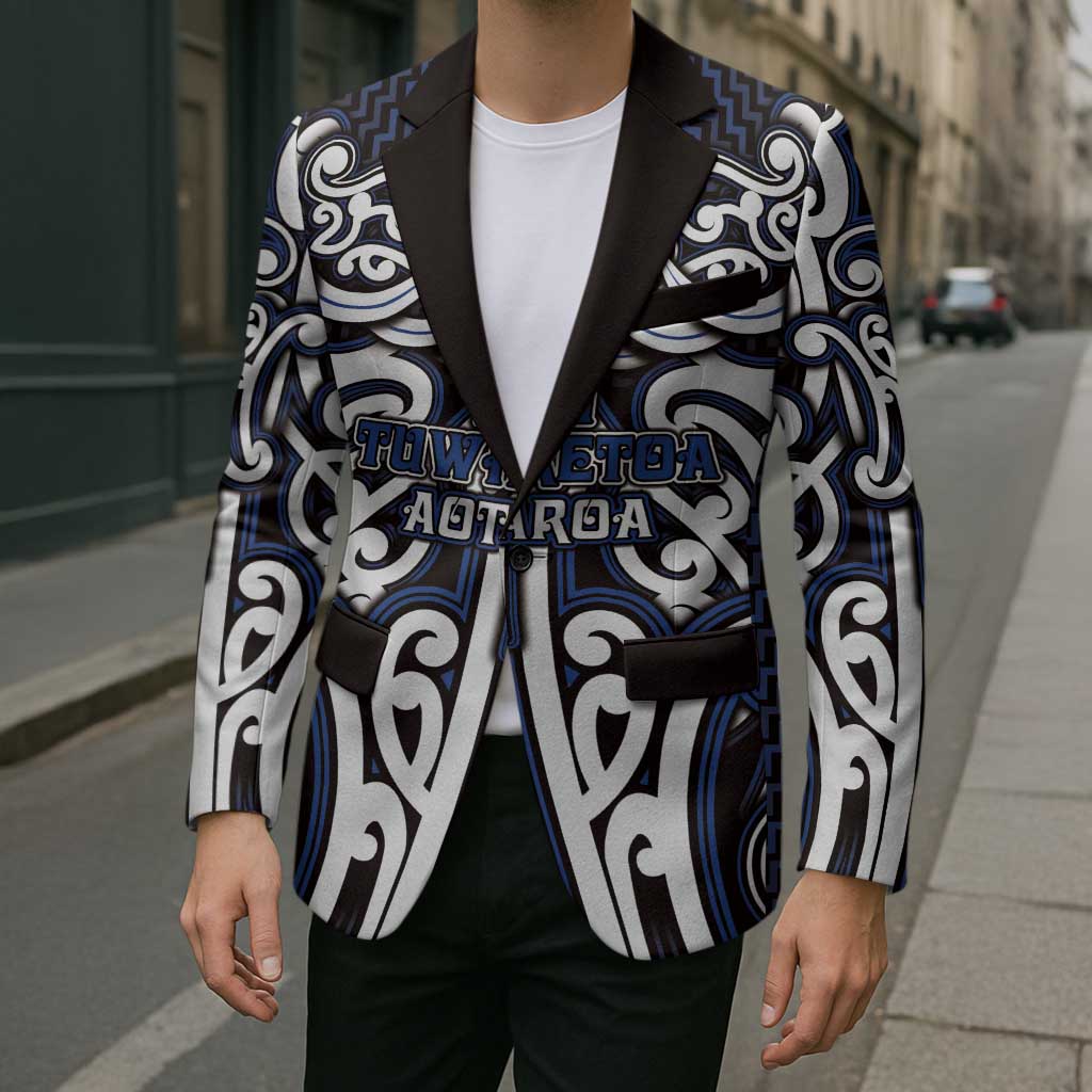Custom Aotearoa Ngati Tuwharetoa Blazer Maori Tribal Pattern Mix Poutama LT05 - Polynesian Pride