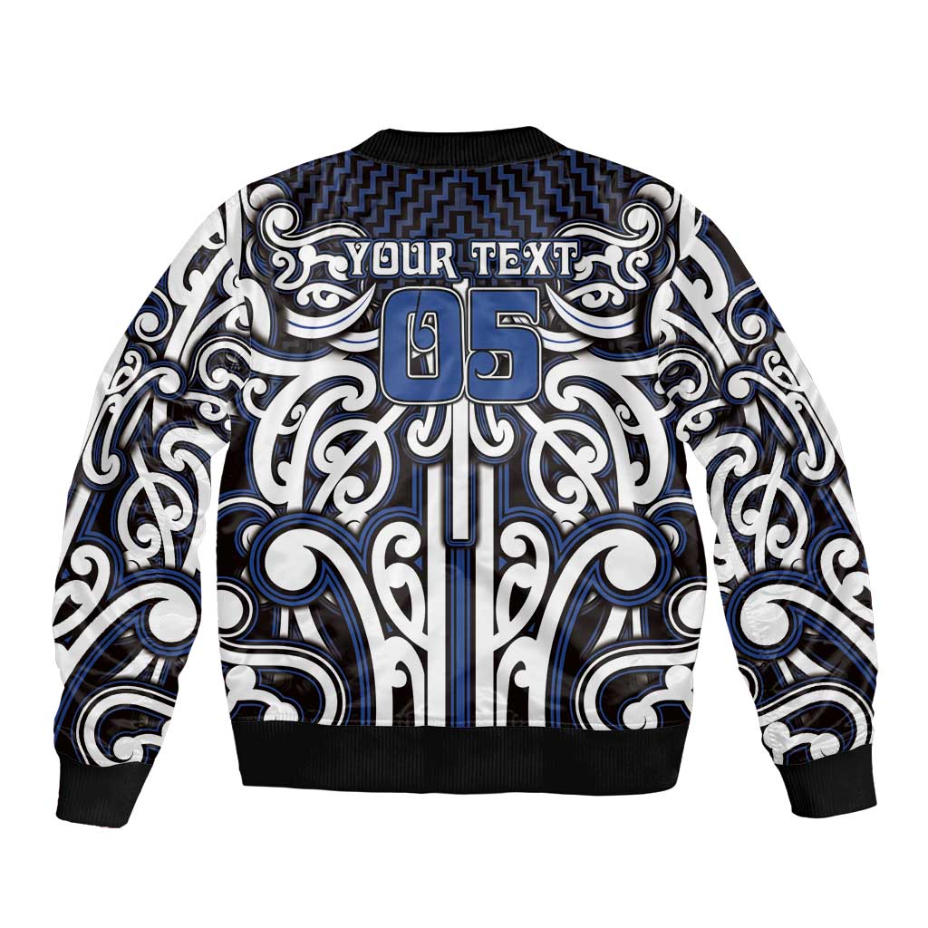 Custom Aotearoa Ngati Tuwharetoa Bomber Jacket Maori Tribal Pattern Mix Poutama LT05 - Polynesian Pride