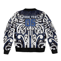Custom Aotearoa Ngati Tuwharetoa Bomber Jacket Maori Tribal Pattern Mix Poutama LT05 - Polynesian Pride